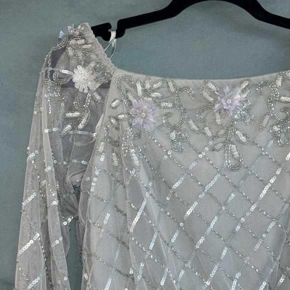 NWT Adrianna Papell Women's Beaded Off-The-Shoulder Dress Size 4 - Picture 2 of 9